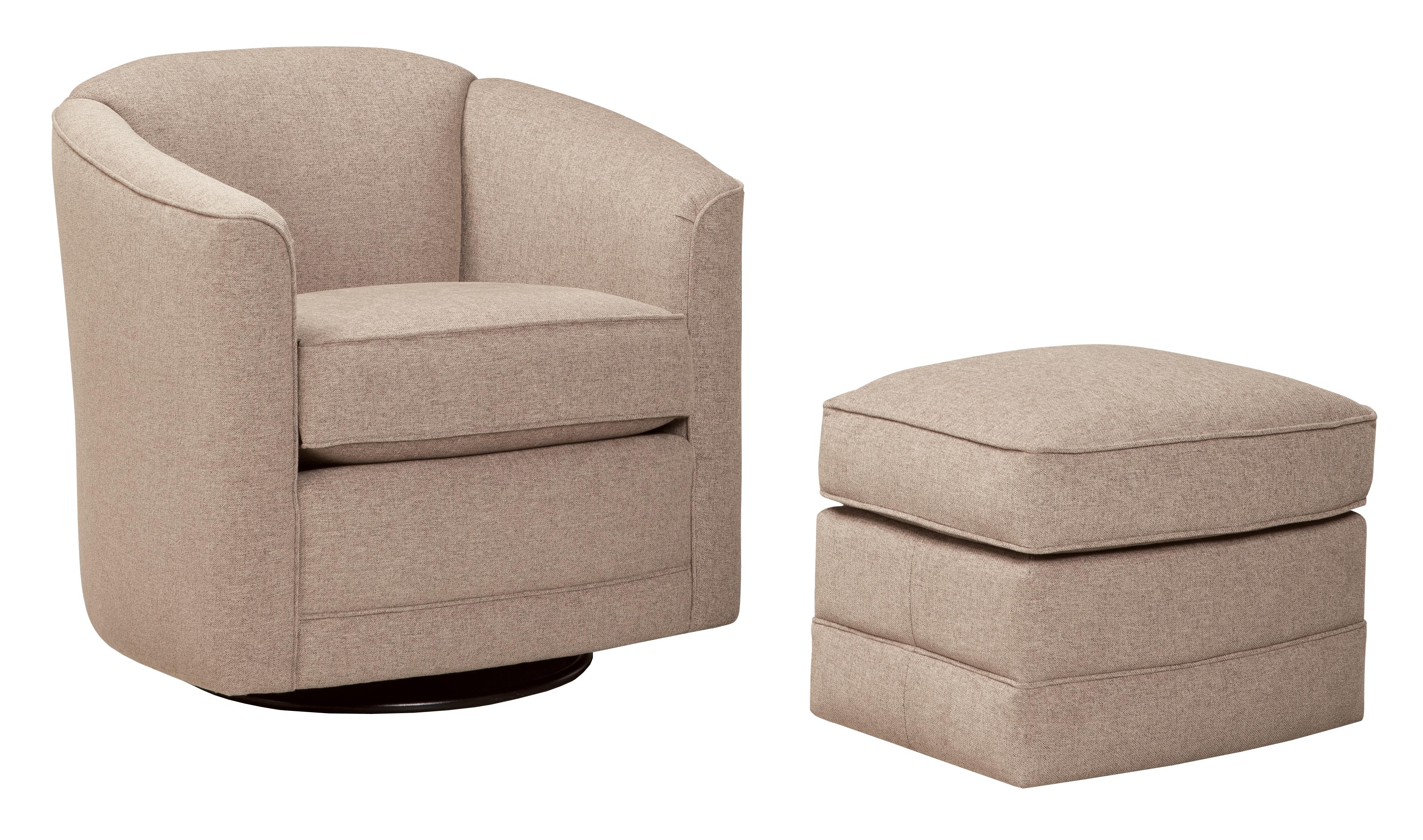 Smith Brothers 506 Swivel Chair and Ottoman Set | Saugerties Furniture